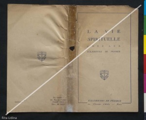 Fulletó imprès en paper couché. Taques grasses de tires autoadhesives