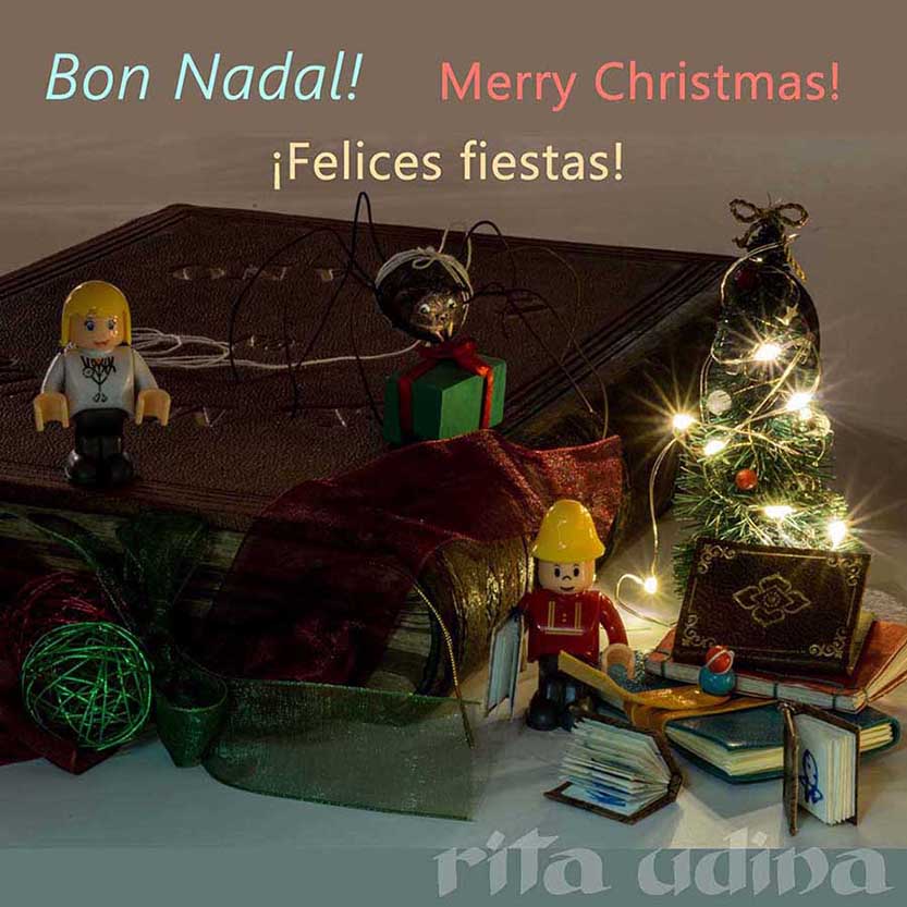 mini-restauradora, mini-biblioteca, mini-bibliòfil… per a un GRAN Nadal video de la mini-restauradora que restaura un llibre per a un bibliòfil
