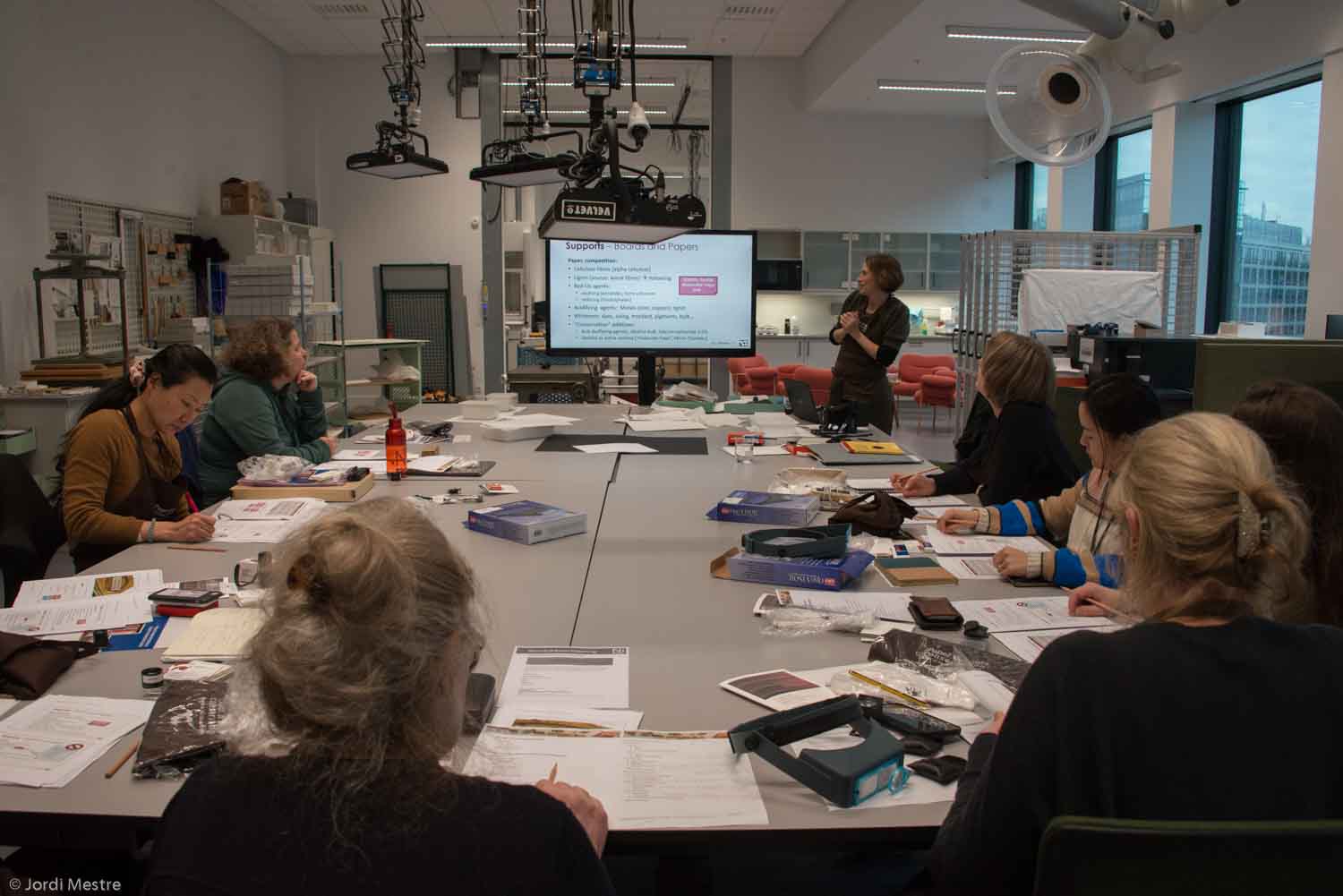 Rita Udina speaking about Materials and supports for housing, storage and exhibiting of photographs. Course "Identification, preservation and conservation of photographs"